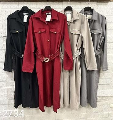 Haljine: 🔥Košulja-haljina midi dužine sa dugmadima i pojasom
✅2300 din — 5