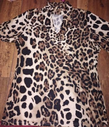 debele helanke za zimu: M (EU 38), Spandex, Animal, color - Brown — 1