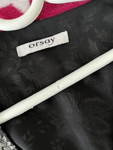 mona torbice crne: Orsay ženska haljina sa preklopnim V izrezom i pojasom u struku. Model — 4