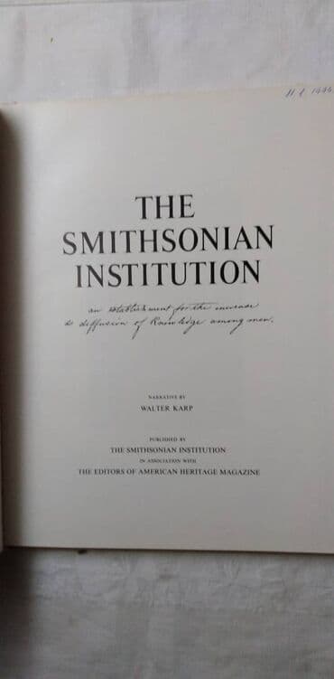 sever i jug serija sa prevodom: Knjiga:The Smithsonian Institution 1965 god.125 str.,eng — 2