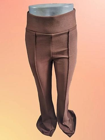 Dukserice: Ženske pantalone sa visokim strukom – braon
S-XL — 1