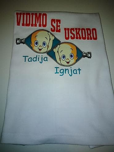 farmerice zenske novi pazar: Trudničke bele majice sa štampom – udobne i duhovite. Model kratki — 8