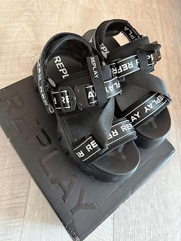 Replay ženske sandale na platformu - Boja: crna sa belim Replay