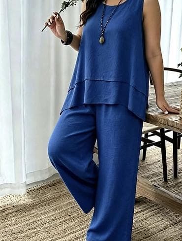 Kompleti: Komplet tunika siroka bez rukava i široke pantalone. - Model — 7