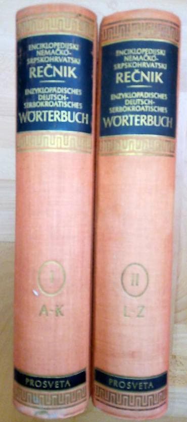 polovni tricikli: Rečnici - Enciklopedijski Njemačko Srpskohrvatski I i II Dr Svetomir — 2