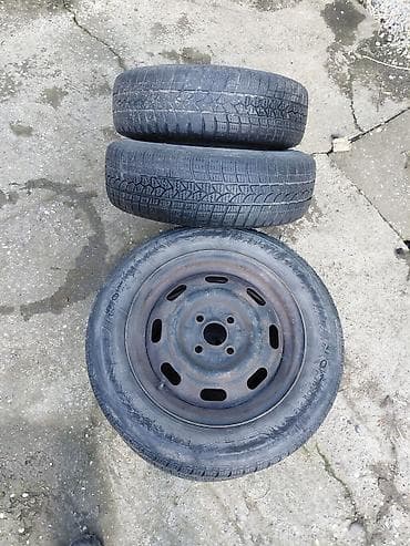 gume za auto prikolice: Čelične felične sa gumama R14 4x100 centralna rupa 54,1mm. Cena je — 3