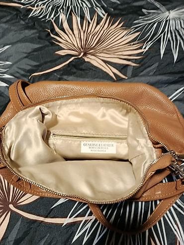 baldinini kais: Kožna torba preko ramena – camel/karamel boja - Materijal: prirodna — 6