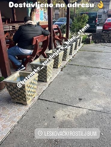 trimer za travu kraftech: Betonske žardinjere – model “Blue Stone” - Materijal: armirani beton — 3