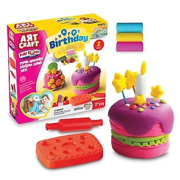 grncarski set: ArtCraft testo – Rođendanska torta 150 g Šifra proizvoda — 1