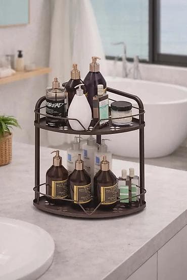 reflektor na baterije: Dvospratna rotirajuća polica za kupatilo – Binco - Materijal — 1