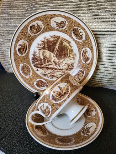 porcelanske solje za caj: Set Waendorf 1964-1990g.Istocna Nemacka. Trodelni porcelanski — 1
