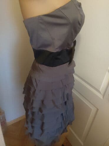 enigma haljine: S (EU 36), color - Grey, Evening, Without sleeves — 3