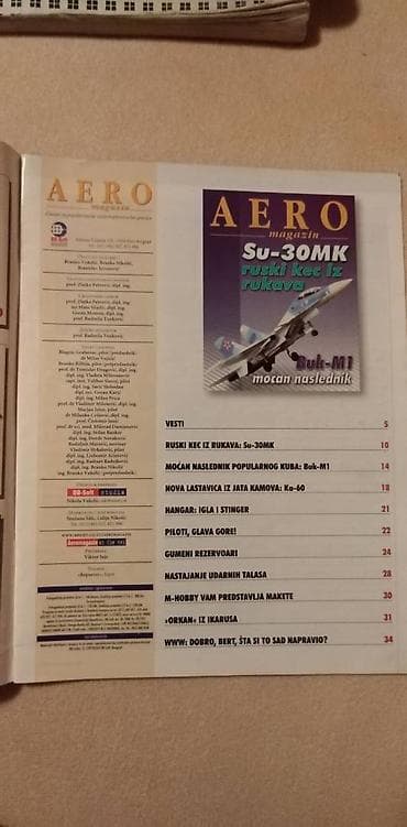 Časopisi Aero magazin br.10,11,13,25,45 i 48,ocuvani,cena za kom