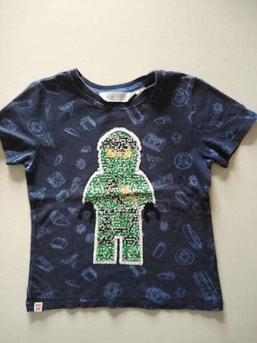 princeza haljine za devojcice: H&M majica za dečake Leggo ninjao piši briši plava i zelena strana — 2