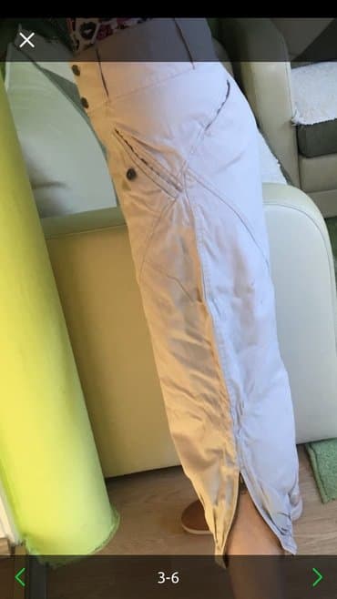 pantalone od vestacke koze: L (EU 40), M (EU 38), color - Milky-white — 3