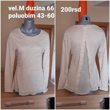 Ženska bluza dugih rukava u nežnoj bež/ekru nijansi sa diskretnim
