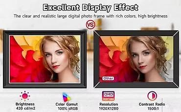 emmezeta diori: Digitalni Wi‑Fi foto‑ram sa Frameo aplikacijom - Ekran: IPS Full HD — 3