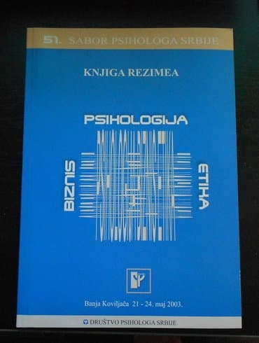 treci razred priroda i drustvo testovi: 51. Sabor psihologa srbije (rezime) društvo psihologa srbije knjiga — 1