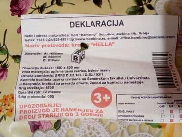 duksevi sa fantomkom: Dečiji krevet sa drvenim letvicama i dušekom. Krevet je izrađen od — 5