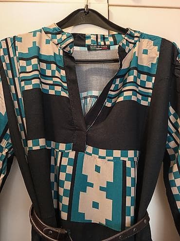 Haljine: Haljina “Made in Italy” – geometrijski print - Model: lepršava — 2