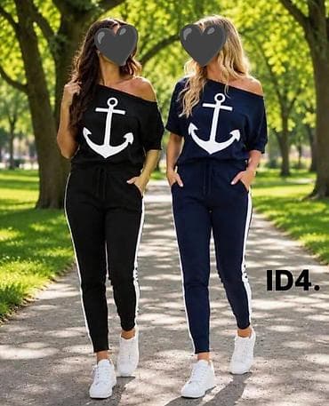 balmain majice cena: Ženski dvodelni trenerka komplet – Nautical Anchor, ID4. - Gornji — 2