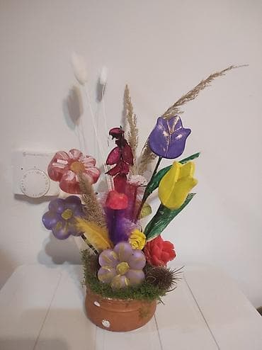 viskoza sa elastinom: Ručne dekorativne aranžmane u saksiji - Unikatne kompozicije od — 6