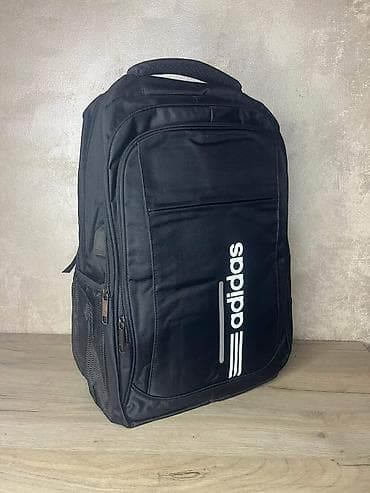 bagi rucni rad: Ruksaci – crni, sa brendiranim printom (Calvin Klein, Nike, adidas) - — 4