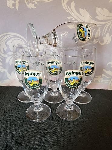 metalac kristalne case: Case nove,vintaz kristal Ayinger za pivo. Nemacke kristalne case — 7