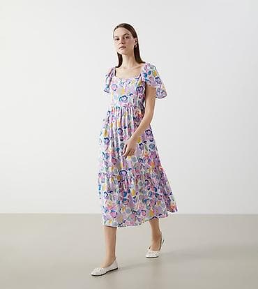 sweatshirt h: Letnja midi haljina sa cvetnim printom - Kroj: midi dužina do — 1