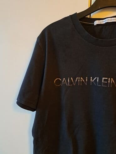 make up: Short sleeves T-shirt, XL (EU 54), Calvin Klein, color - Black — 4