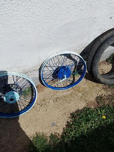 najjace sirene za auto: Komplet točkova za moped pony expres - Prednji i zadnji žbičani točak — 4