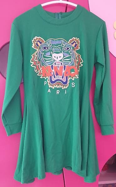 KENZO Paris prelepa zelena duks haljina za devojčice. Oko 12 - 13