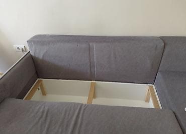 moderne ugaone garniture: Hitno prodajem! Ugaona 220x133, sive boje, zicano jezgro, naslon se — 4