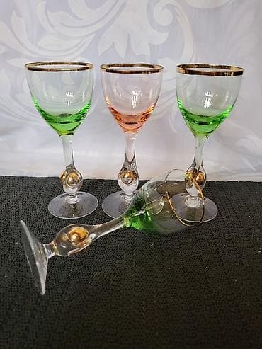 cehoslovacka: Casice Bohemija,kristal,rucni rad 1950g +,za zestoko pice. Casice za — 5