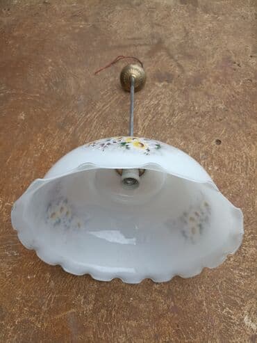 lampe sa perjem: Luster, bоја - Bela, Upotrebljenо — 2