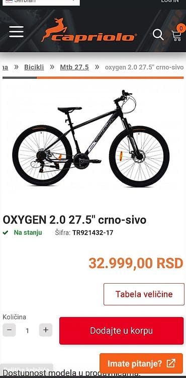Bicikli star 1 godinu. Malo ga je sin vozio, sve je originalno na na lalafo.rs Bicikli star 1 godinu. Malo ga je sin vozio, sve je originalno na