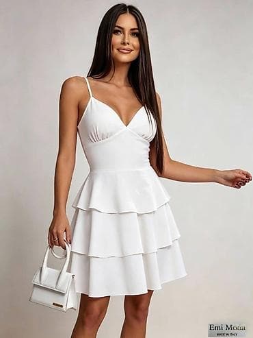 minic odeca: ✅Elegantna ženska haljina na tanke bretele – Emi Moda, Made in Italy — 4