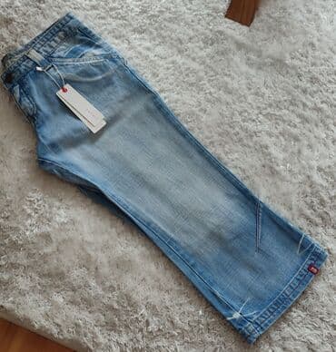 push up pantalone: Esprit EDC kapri jeans Potpuno nove Veličina 38 Pamuk, elastin — 3