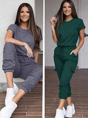 ženski kompleti pantalone i sako: Dvodijelni ženski komplet – majica i donji deo trenerke - Model — 3