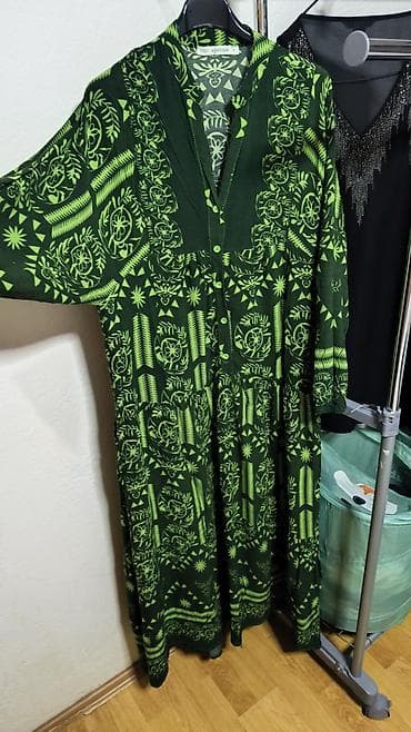 haljine u etno stilu: Boho maxi haljine sa etno printom - Model: široka, lepršava maxi — 3