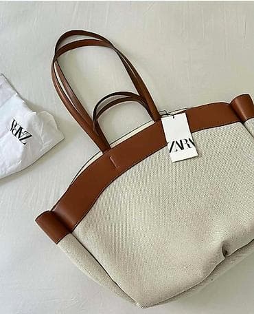 Velika tote torba – platno i eko koža - Model: GD0058 - Dimenzije na lalafo.rs Velika tote torba – platno i eko koža - Model: GD0058 - Dimenzije