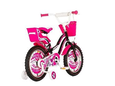 ranac na tockice: Bicikl kids Visitor Heart 16" (crno‑roze) Šifra proizvoda: 116 EAN — 1