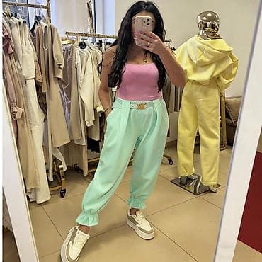 Women's Sweatsuits: ✅Ženske široke pantalone sa karnerima na nogavicama i kaišem
✅2400 din — 9