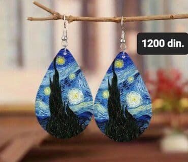 Minđuše: Handmade, Materijal: Drvo