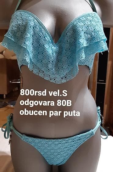 Ženski bikini komplet – tirkizno-plave boje, čipkaste teksture. - na lalafo.rs Ženski bikini komplet – tirkizno-plave boje, čipkaste teksture. -