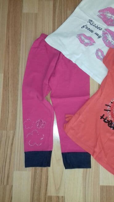 majice sa spustenim ramenom: Bundle: Leggings, T-shirts, For girls, age: 4-5 years — 2
