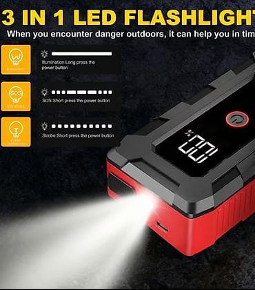 električni pendrek: Prenosni starter za akumulator (jump starter) 12V - Snaga za — 5