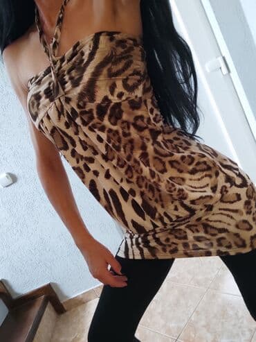 M (EU 38), Leopard, krokodil, zebra, bоја - Braon