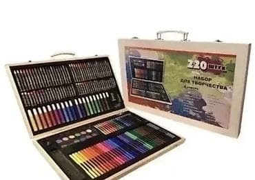 talking tom igracka: Komplet za crtanje i slikanje – 220 delova u drvenoj kofer-kutiji — 1