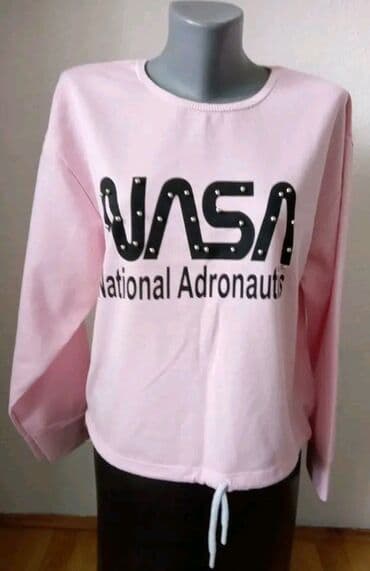 Skafanderi: - Bele ženske dukserice sa dugim rukavima, okruglim izrezom i ranflom — 3